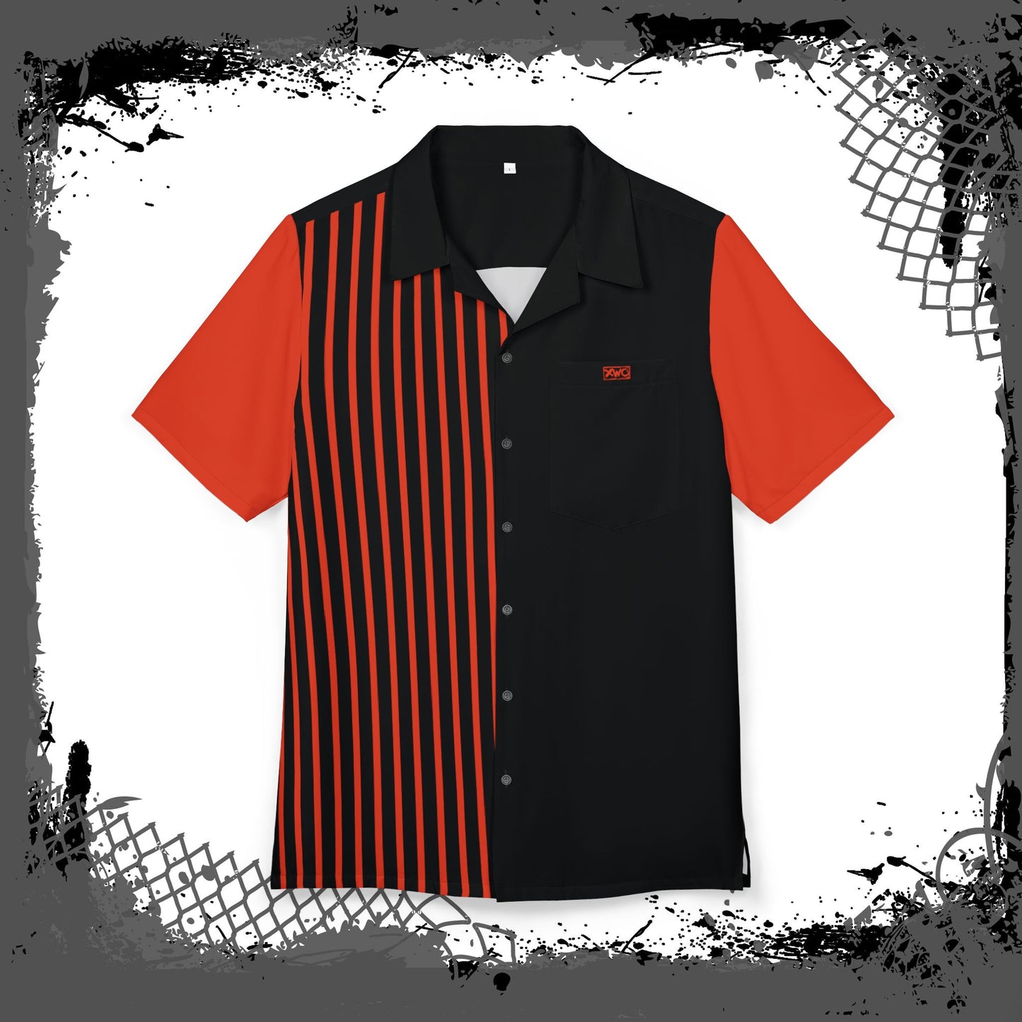 BLK/RED "Slick" Button Shirt