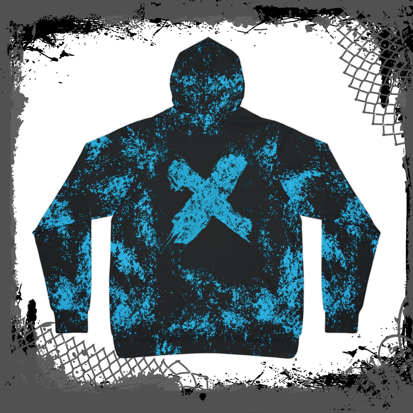 BLU/BLK Unisex "Crossed" Hoodie