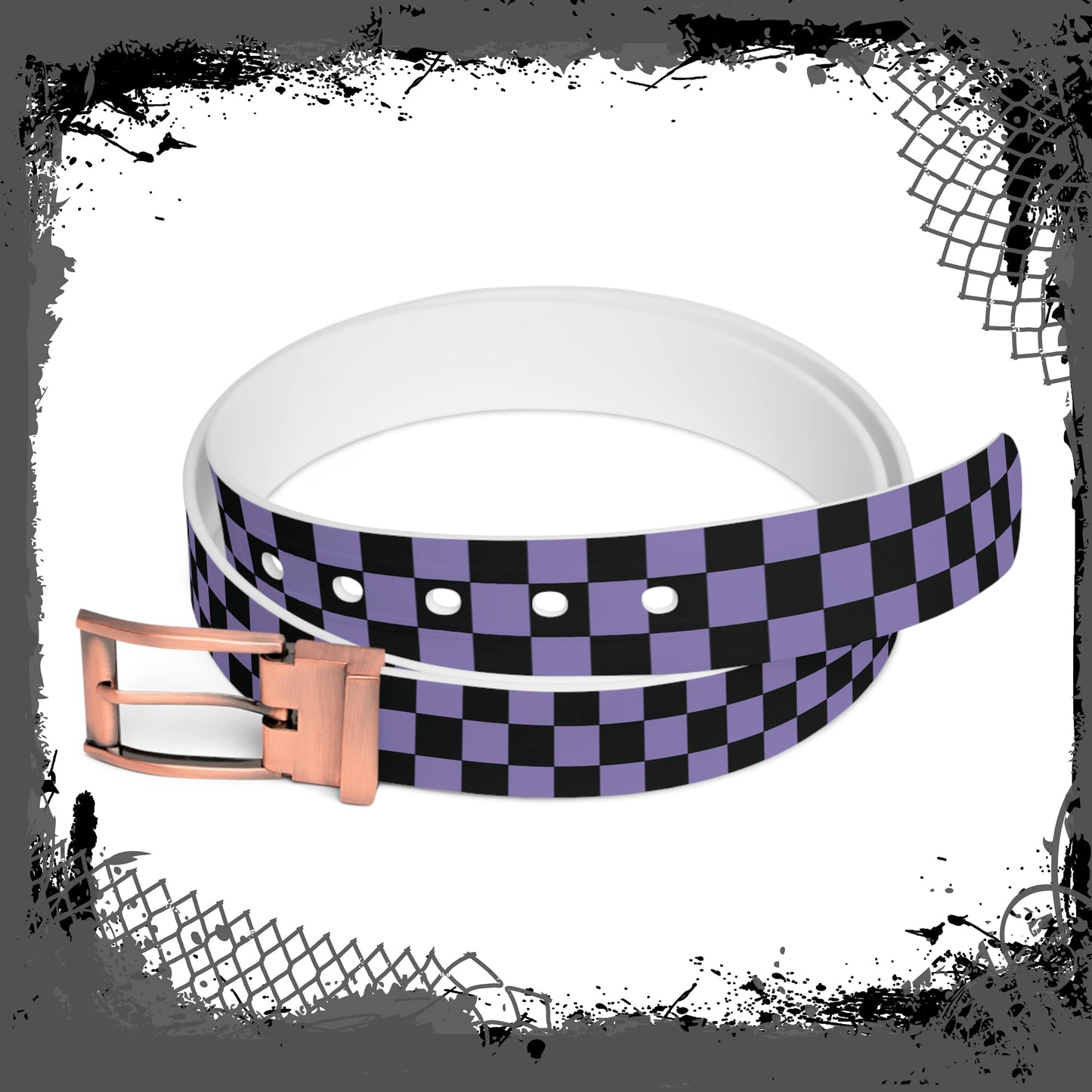 BLK/LAV Checkered Belt