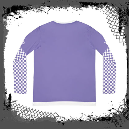 White Lines "Lavender Scavenger" Women's Long Sleeve V-neck Shirt