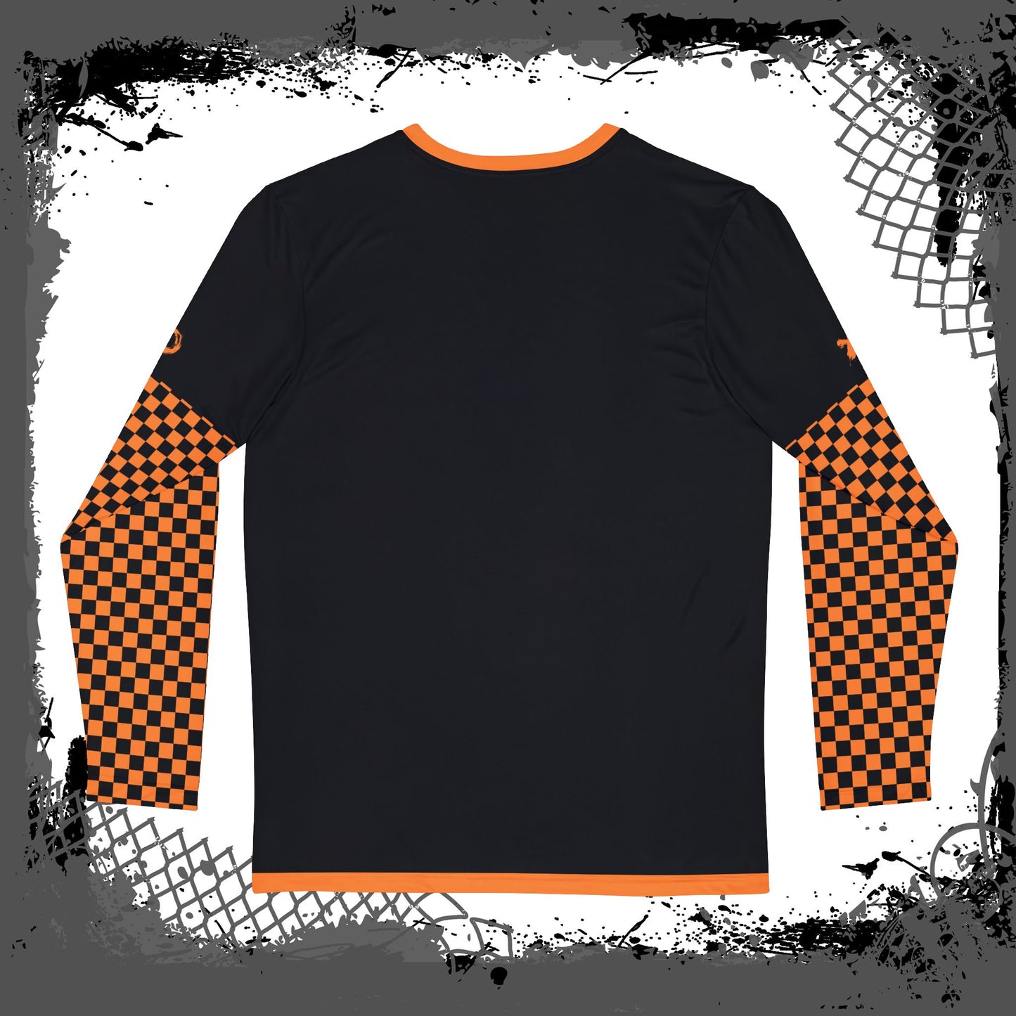 Black "Orange Lozenge" Men's Long Sleeve