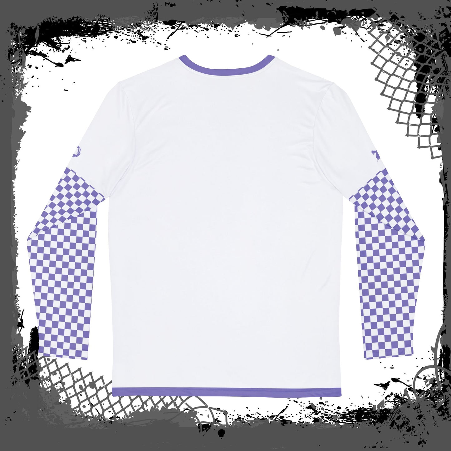 White "Lavender Scavenger" Men's Long Sleeve Shirt