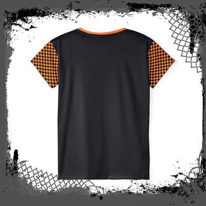 Black "Orange Lozenge" Branded Women's Jersey