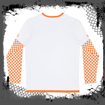 White "Orange Lozenge" Men's Long Sleeve