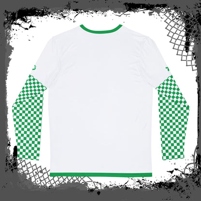 White "Green Fiend" Men's Long Sleeve Shirt