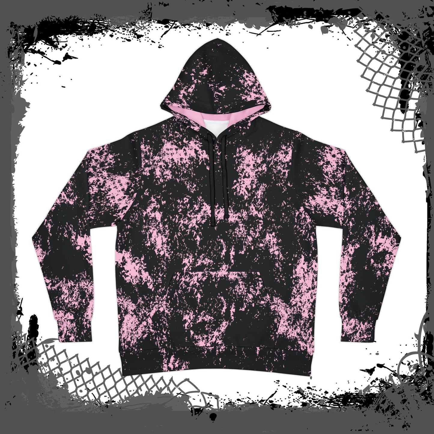 PNK/BLK Unisex "Crossed" Hoodie