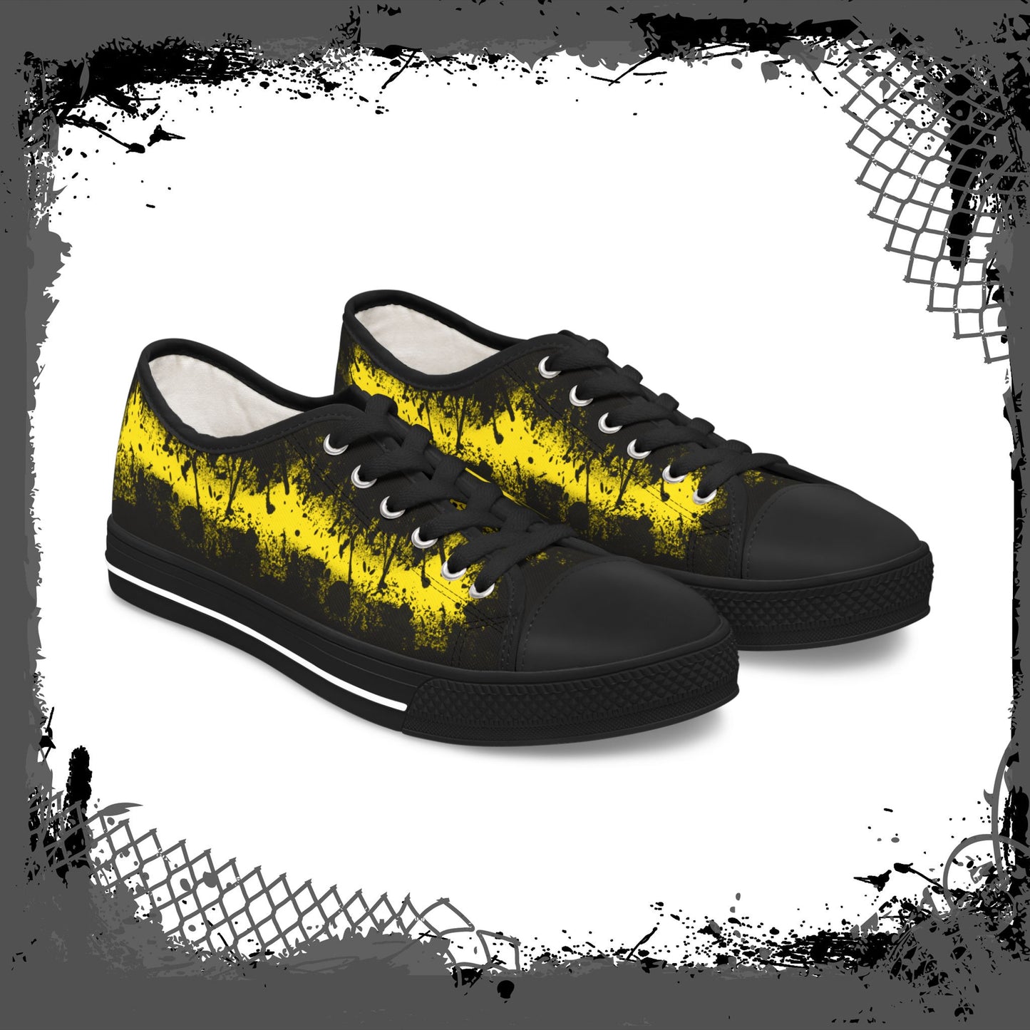 YEL/BLK Women's Alt "Ink'd" Low Tops