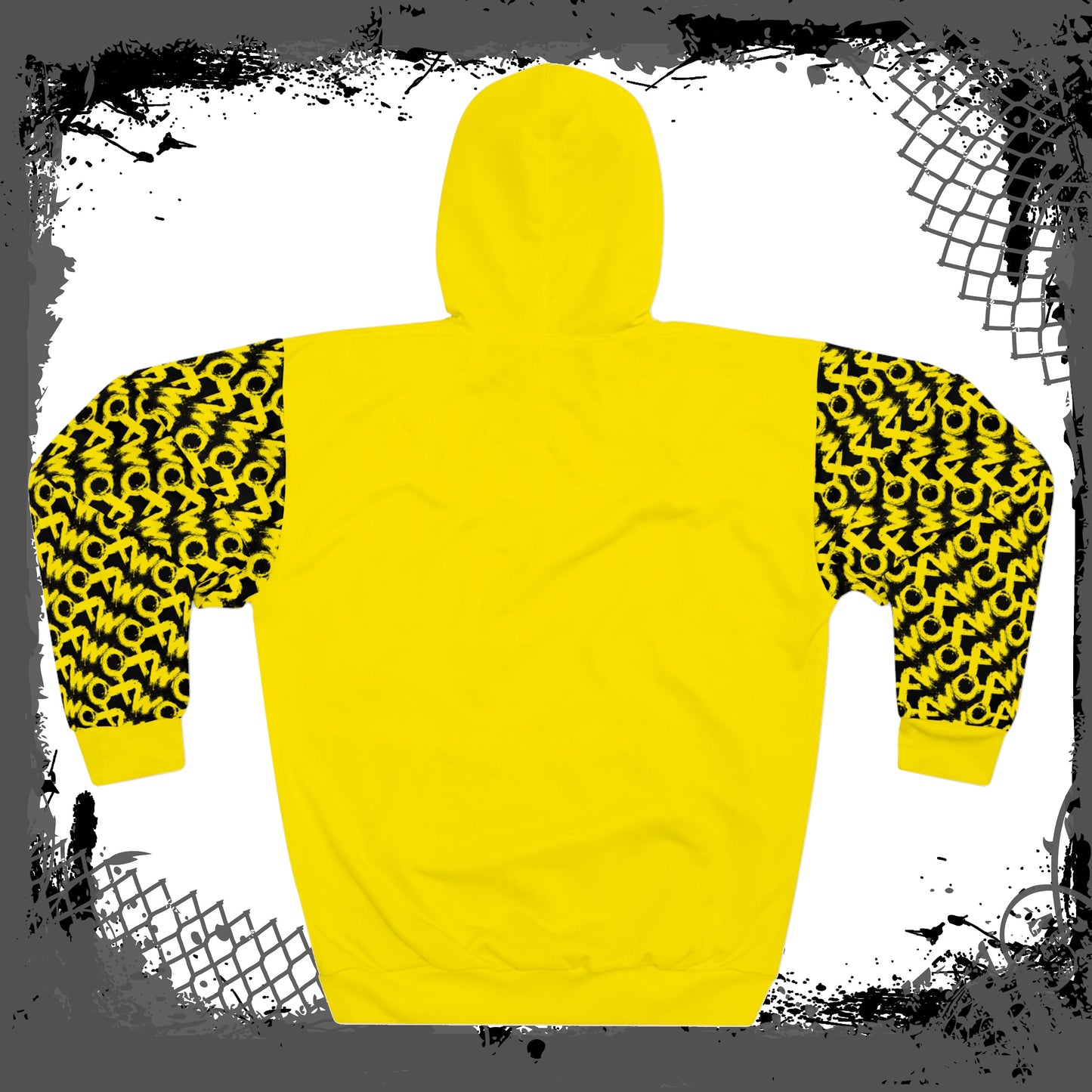 YEL/BLK Unisex Pullover Hoodie