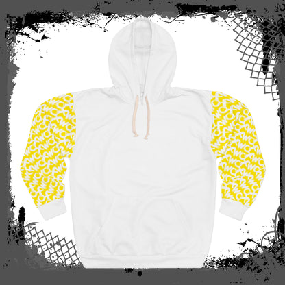 White "Yellow Ghetto" Pullover Hoodie