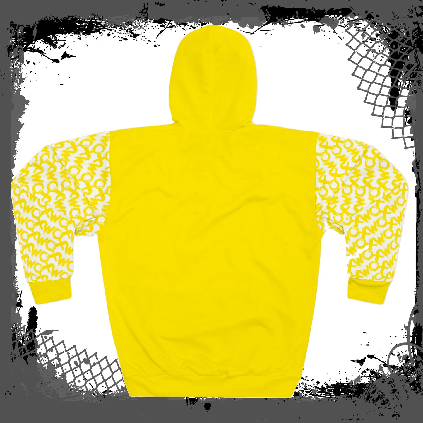 White Sleeves "Yellow Ghetto" Pullover Hoodie