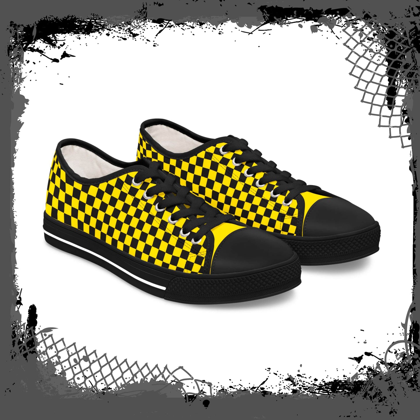 "Yellow Ghetto" Men's Low Tops