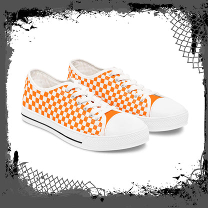 "Orange Lozenge" Women's Low Tops