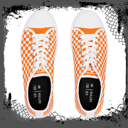 "Orange Lozenge" Women's Low Tops