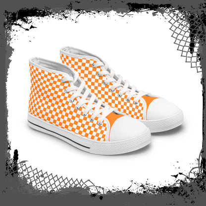 "Orange Lozenge" Men's High Tops