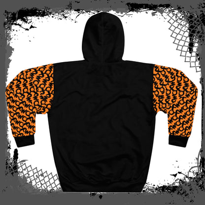 Black "Orange Lozenge" Pullover Hoodie