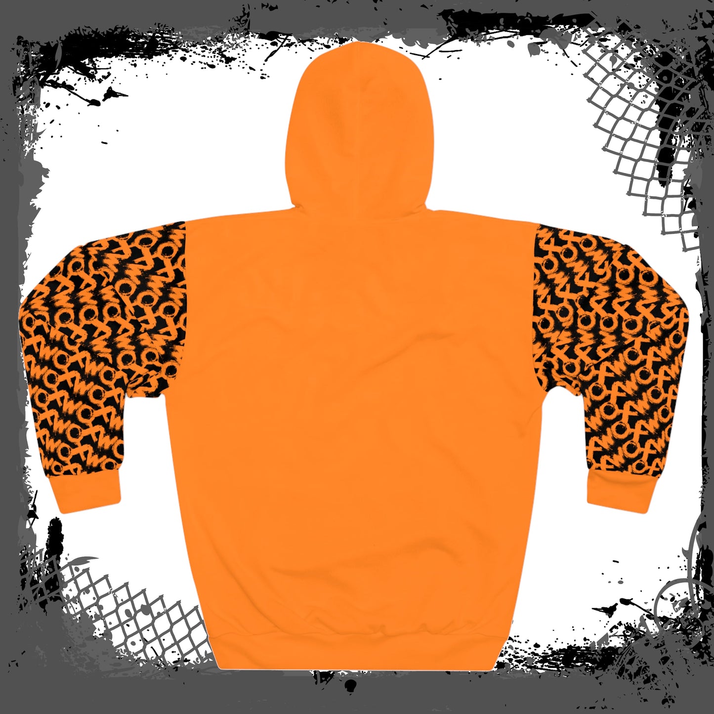 Black Sleeves "Orange Lozenge" Pullover Hoodie