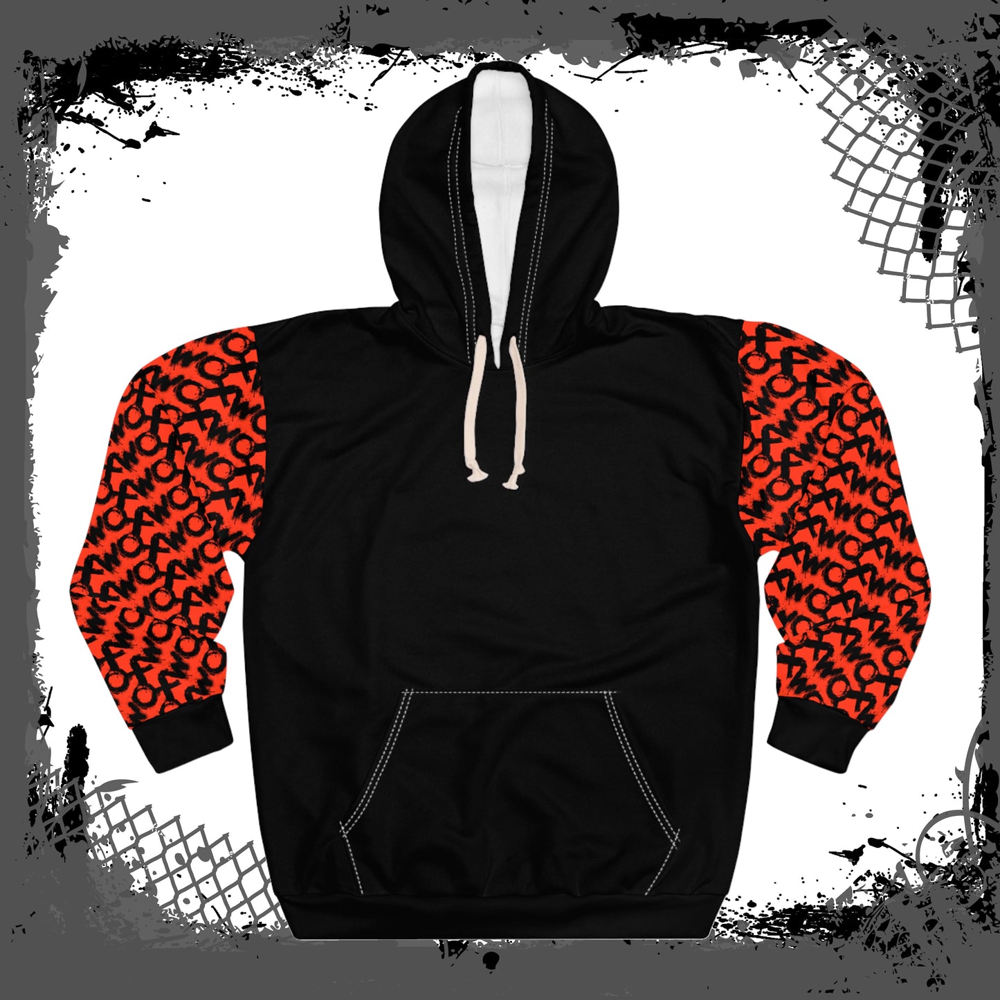BLK/RED Unisex Pullover Hoodie