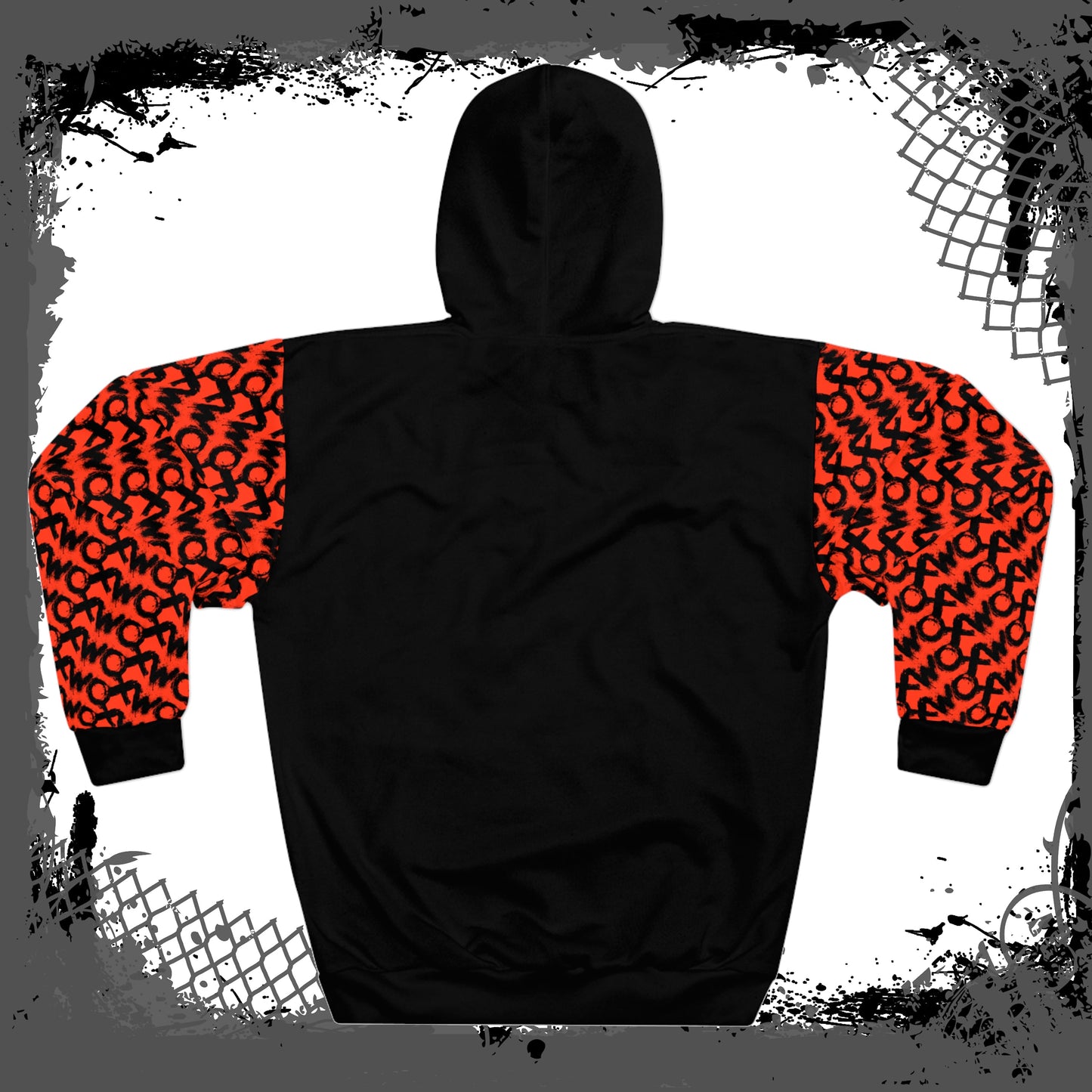 BLK/RED Unisex Pullover Hoodie