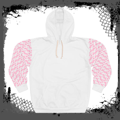 White "Pink Fink" Unisex Pullover Hoodie