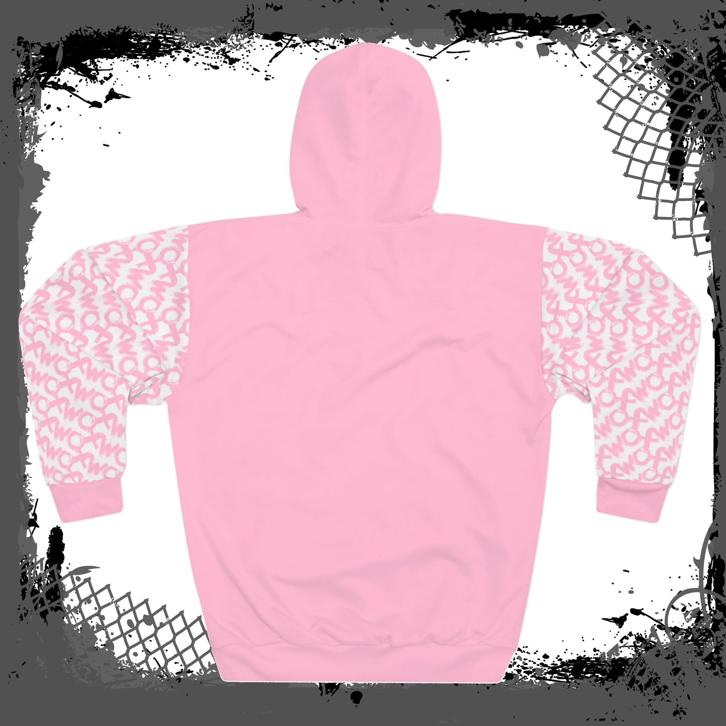 White Sleeves "Pink Fink" Unisex Pullover Hoodie