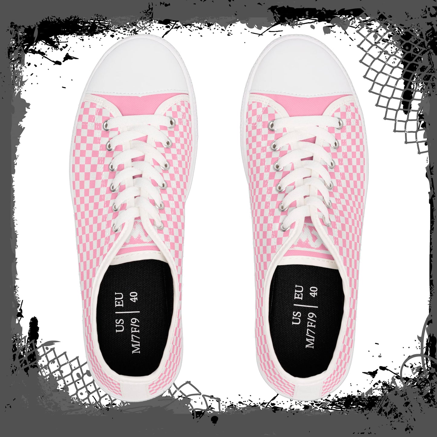 "Pink Fink" Men's Low Top Sneakers