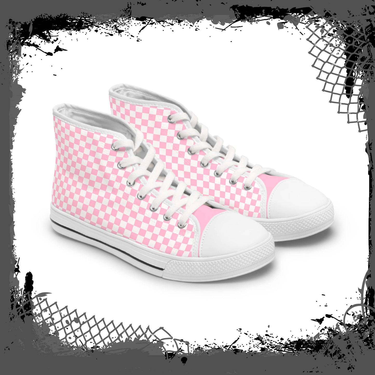 "Pink Fink" Men's High Top Sneakers