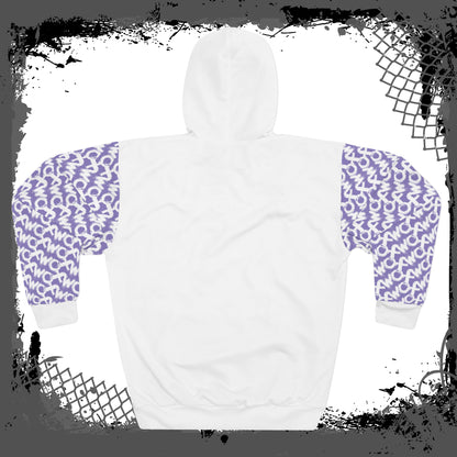 White "Lavender Scavenger" Unisex Pullover Hoodie