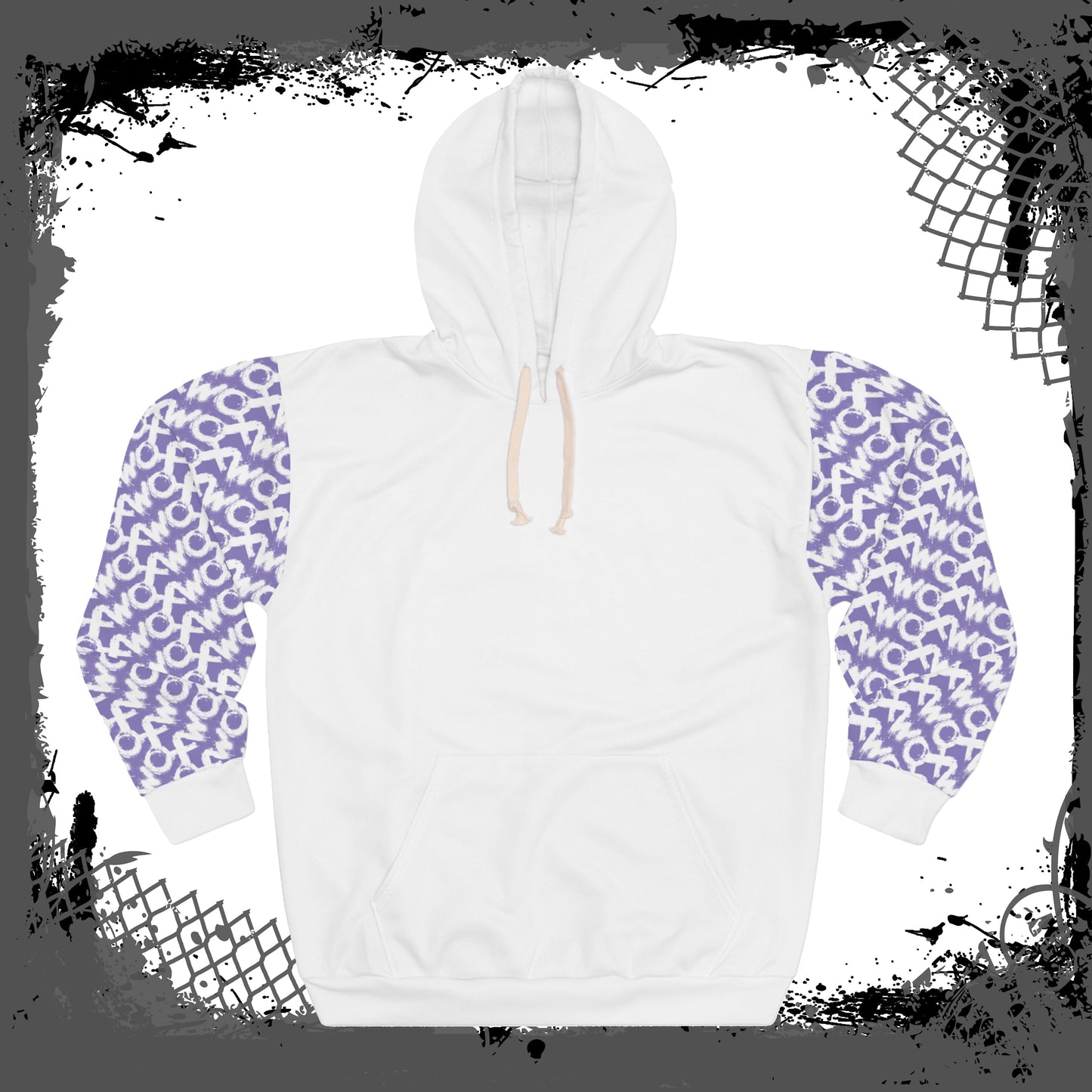 White "Lavender Scavenger" Unisex Pullover Hoodie