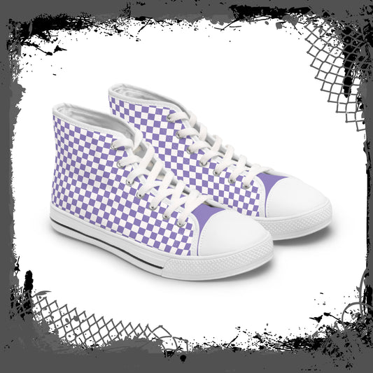 "Lavender Scavenger" Women's High Top Sneakers