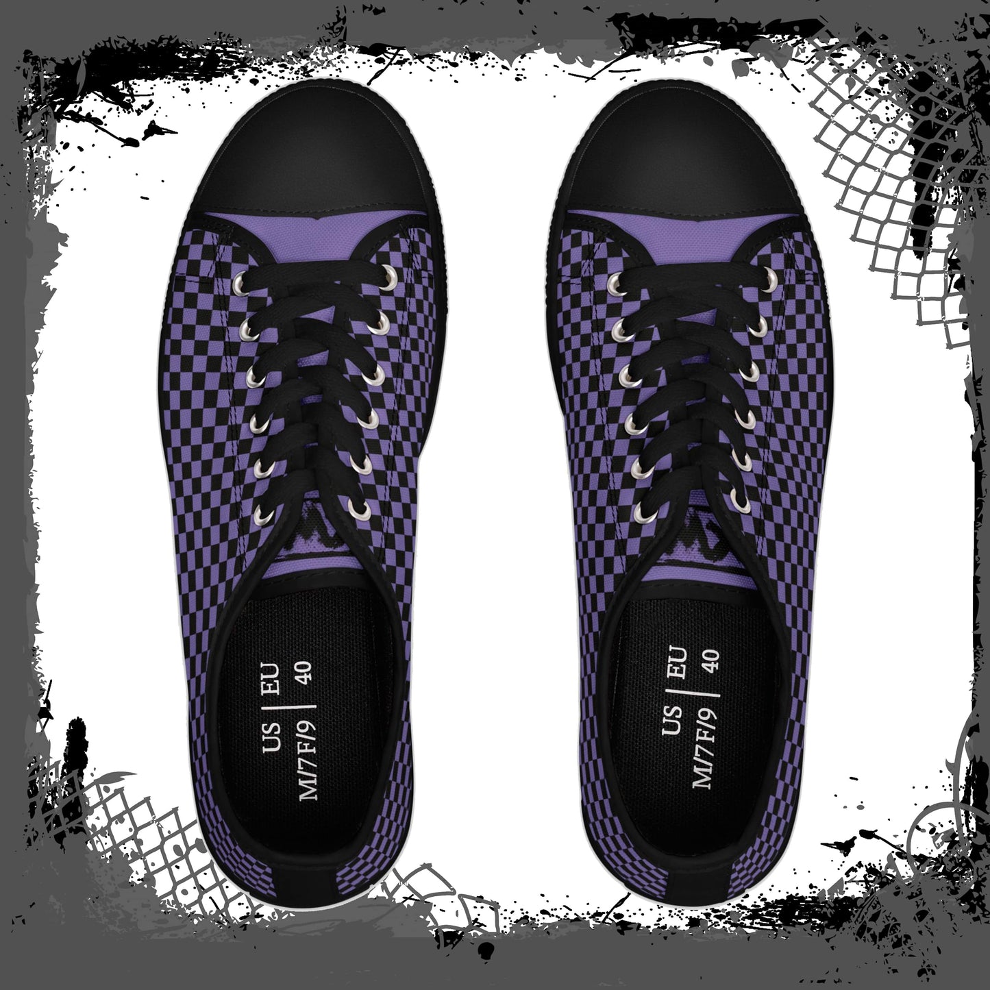 "Lavender Scavenger" Men's Low Top Sneakers