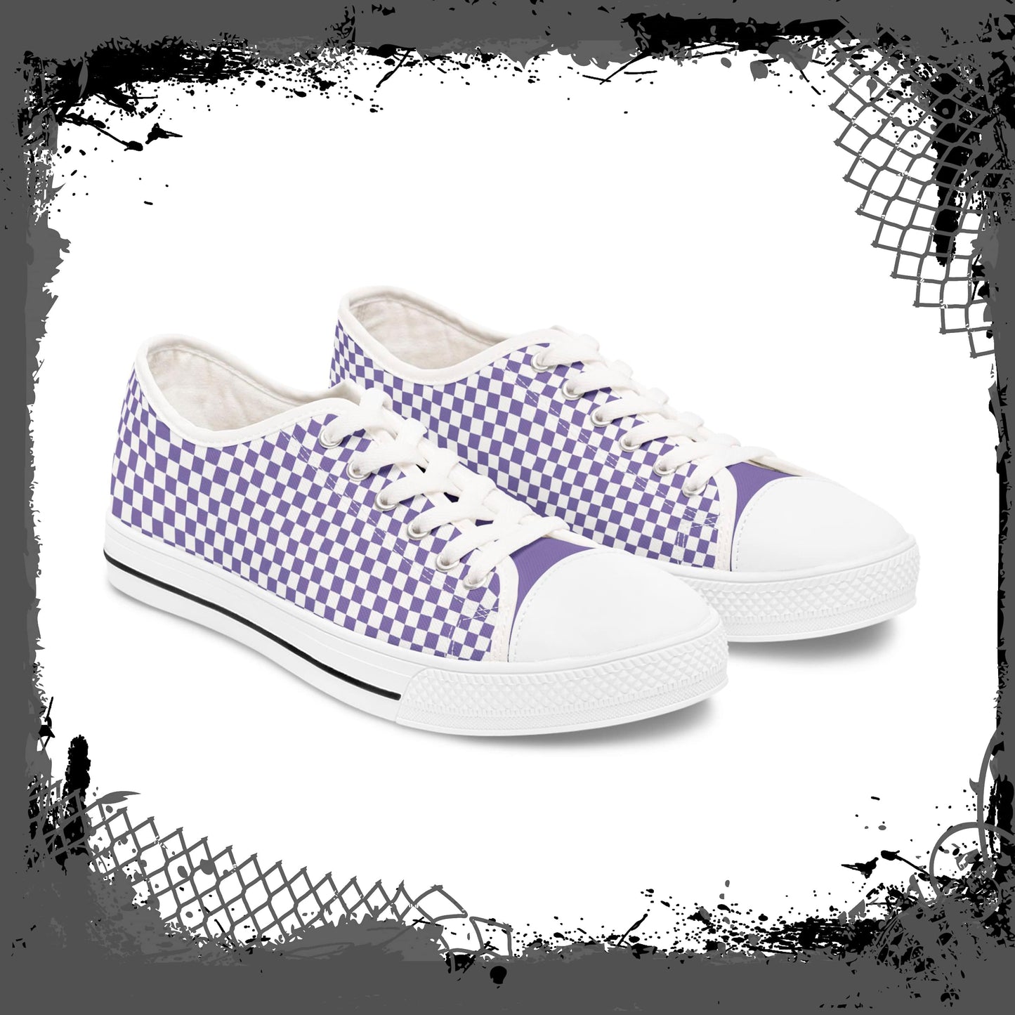 "Lavender Scavenger" Men's Low Top Sneakers