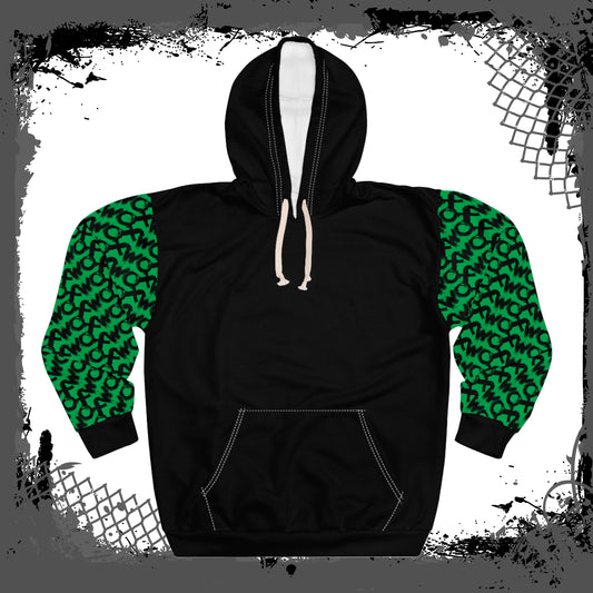 Black "Green Fiend" Unisex Pullover Hoodie