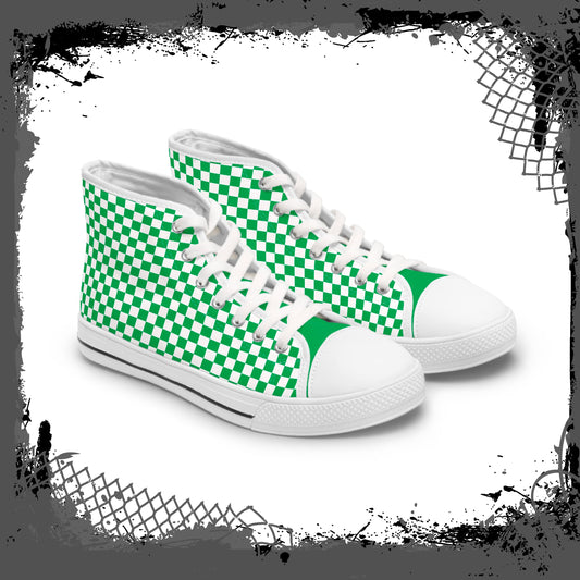 "Green Fiend" Women's High Top Sneakers