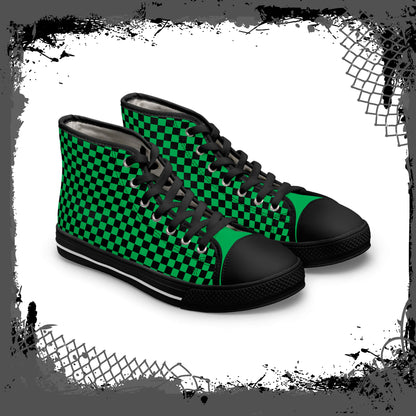 "Green Fiend" Men's High Top Sneakers