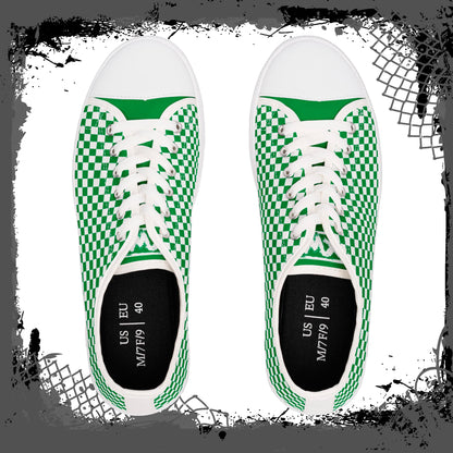 "Green Fiend" Women's Low Top Sneakers