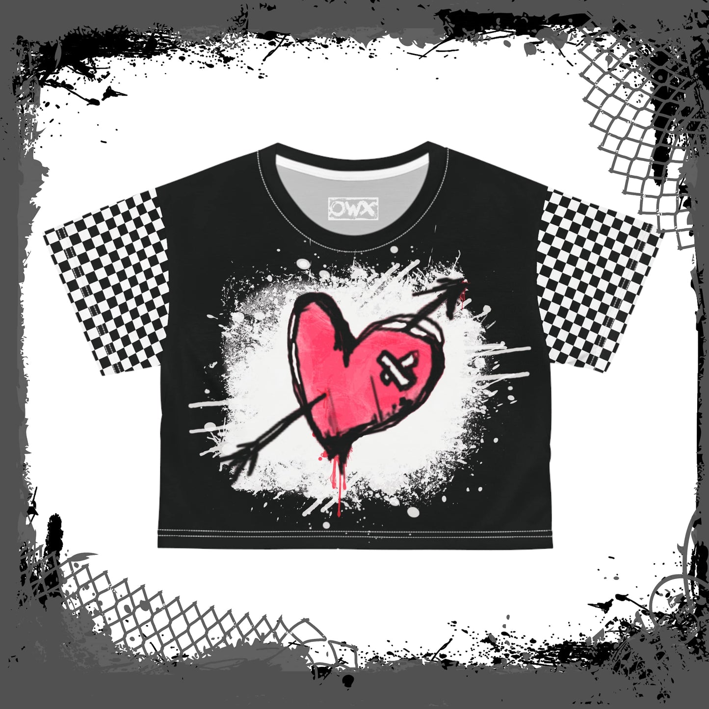 "Heartache" Crop Tee