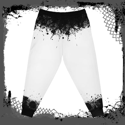 WHT/BLK "Ink'd" Athletic Joggers