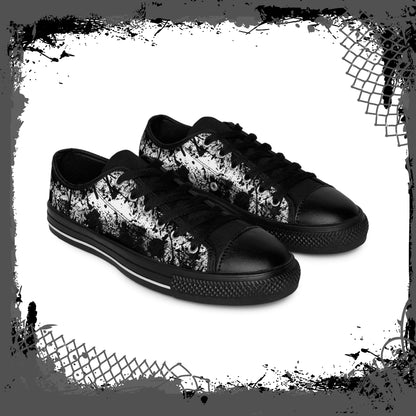 WHT/BLK Women's "Ink'd" Low-Tops