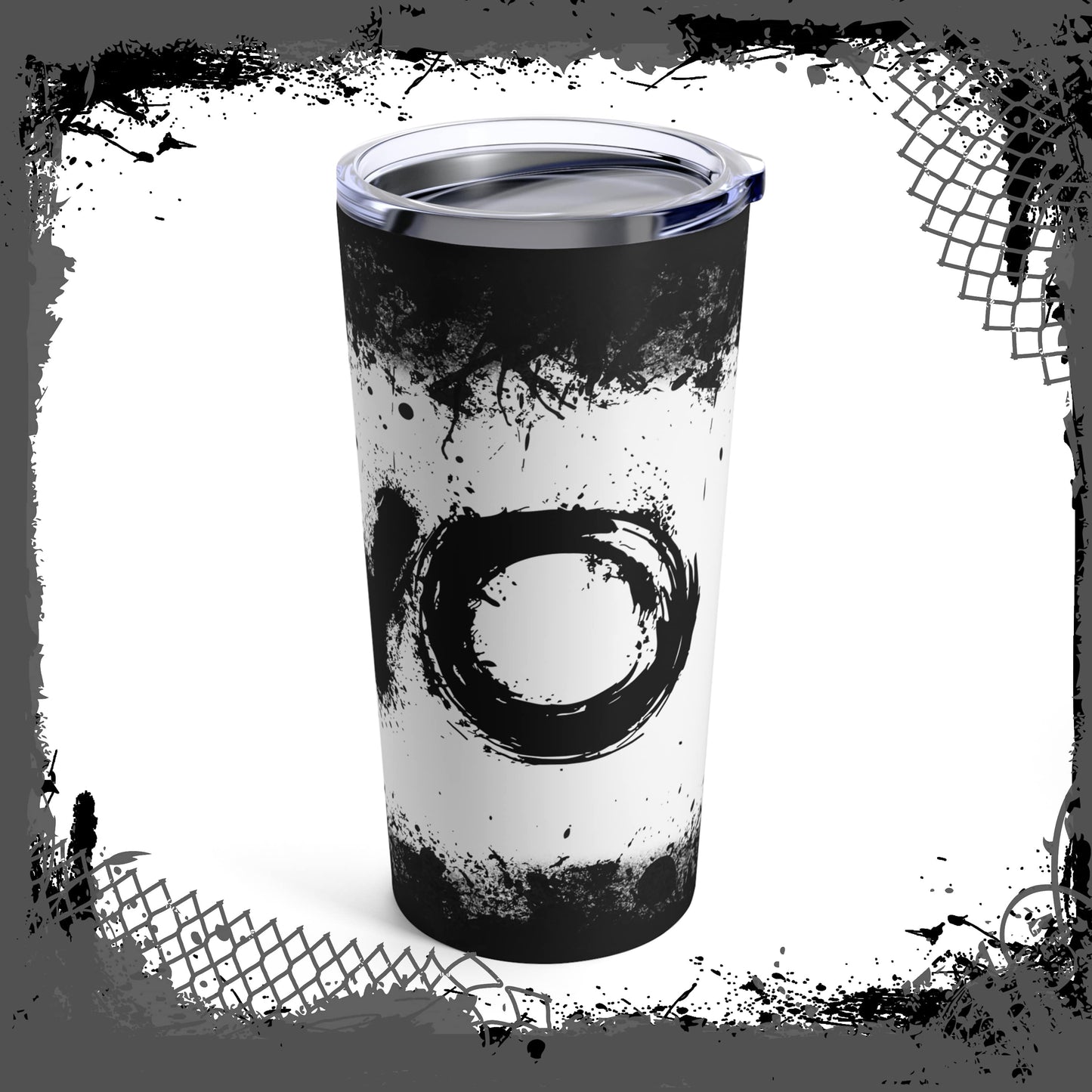 WHT/BLK Branded "Ink'd" 20oz Tumbler