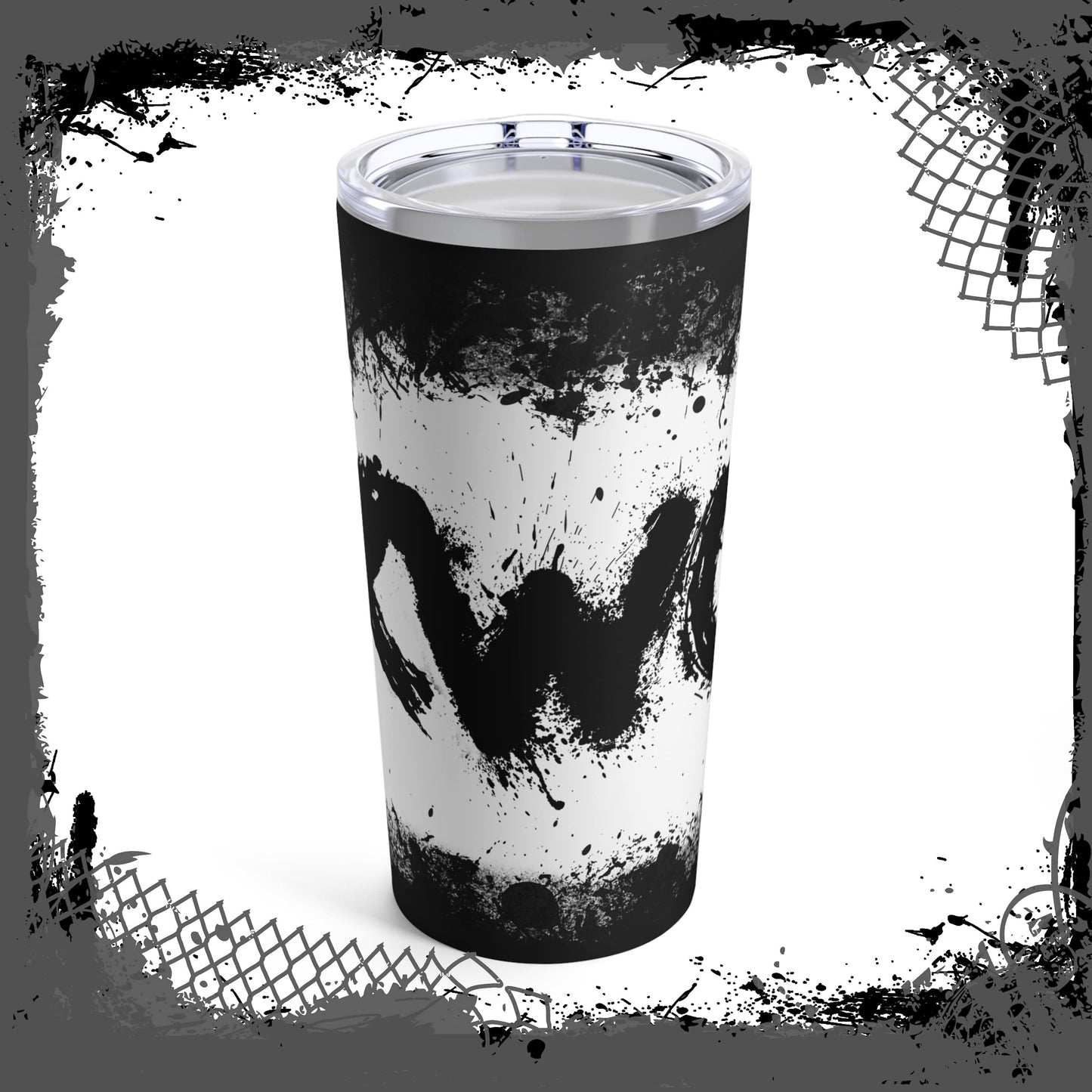 WHT/BLK Branded "Ink'd" 20oz Tumbler