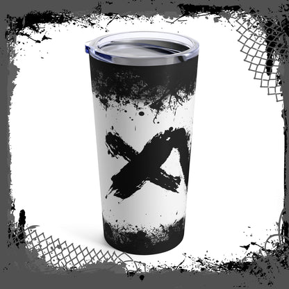 WHT/BLK Branded "Ink'd" 20oz Tumbler