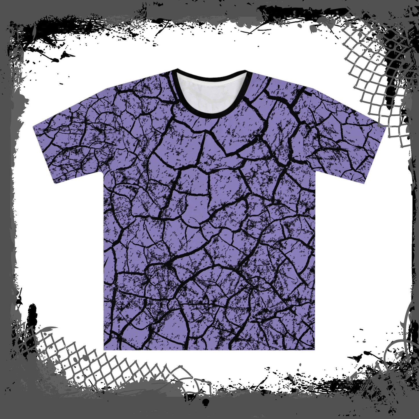 LAV/BLK Men's "Cracked" Loose Tee