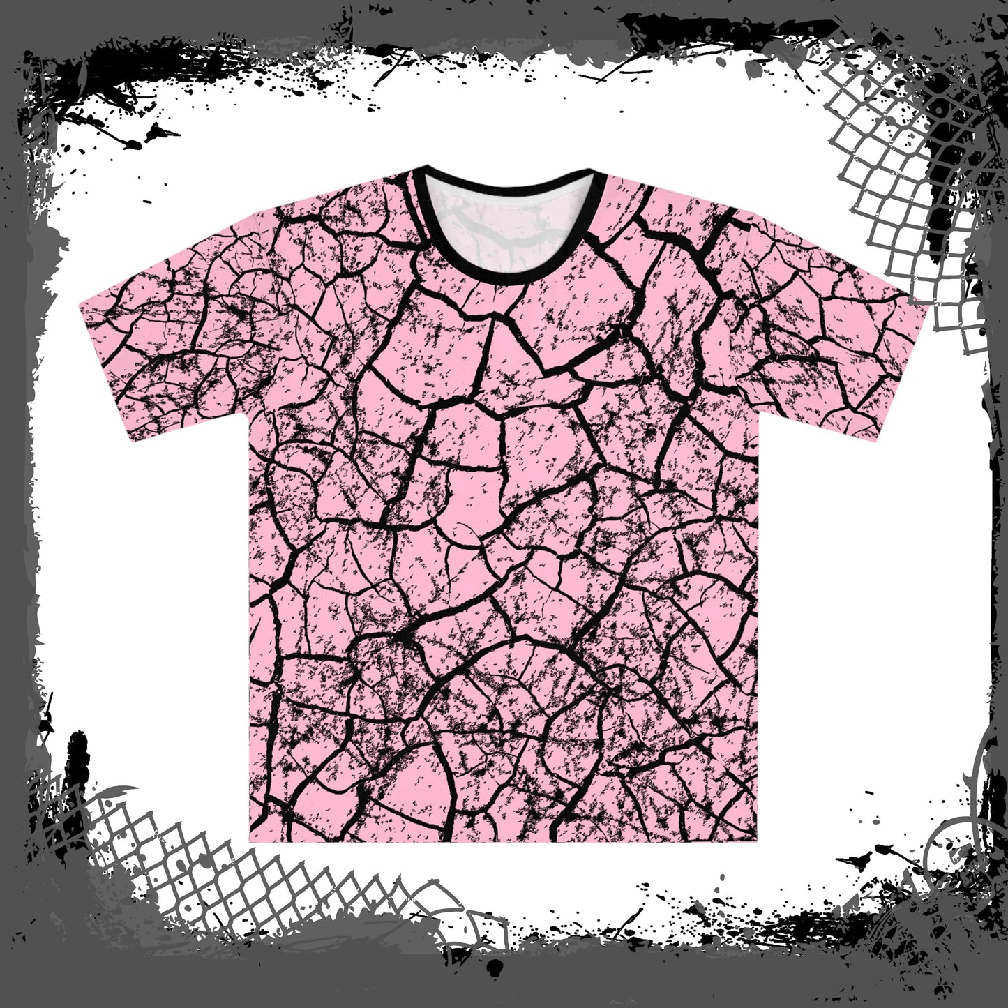 PNK/BLK Men's "Cracked" Loose Tee