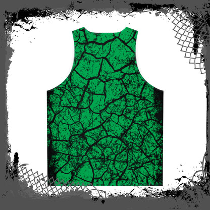 GRN/BLK Unisex "Cracked" Tank