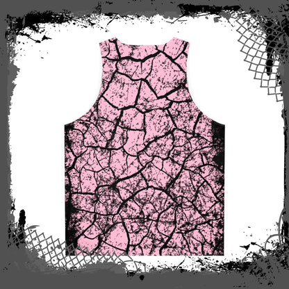 PNK/BLK Unisex "Cracked" Tank