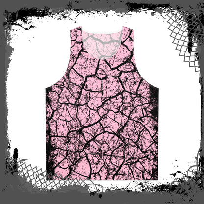 PNK/BLK Unisex "Cracked" Tank