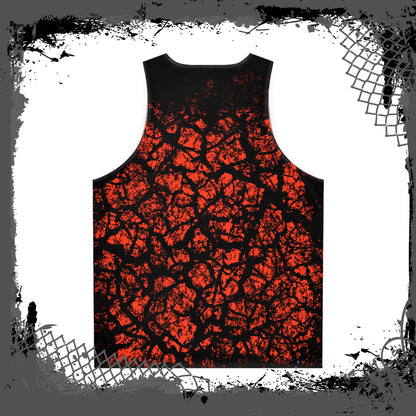 RED/BLK Unisex "Frac'd" Tank