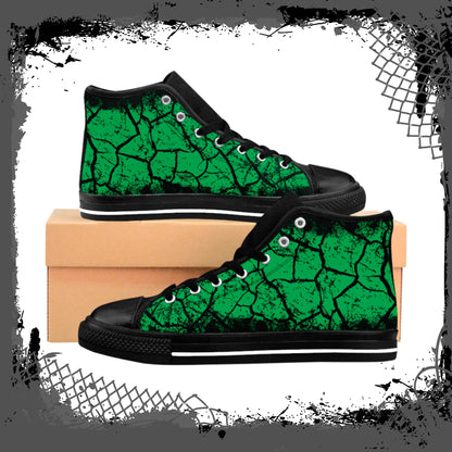 GRN/BLK Women’s "Cracked" High tops