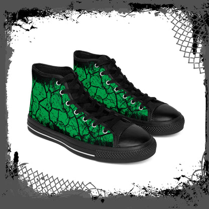 GRN/BLK Women’s "Cracked" High tops