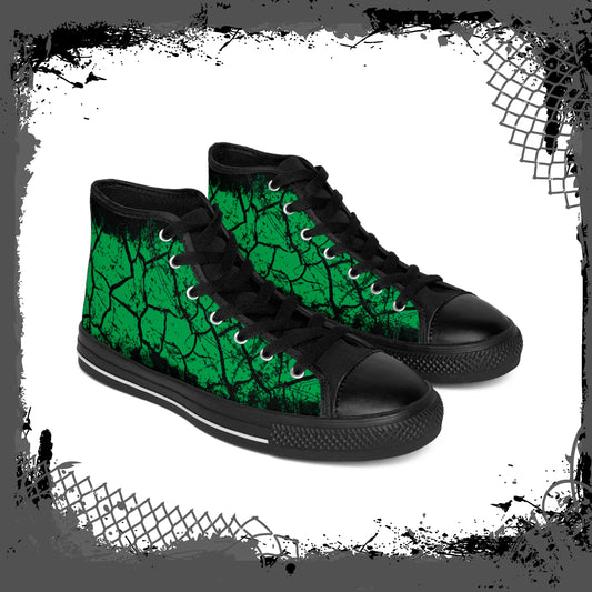 GRN/BLK Women’s "Cracked" High tops